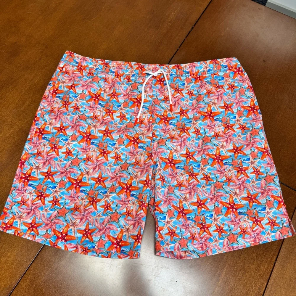 NWT Men's Swims Tropea Starfish Swim Shorts XXL Elastic Drawstring Waist